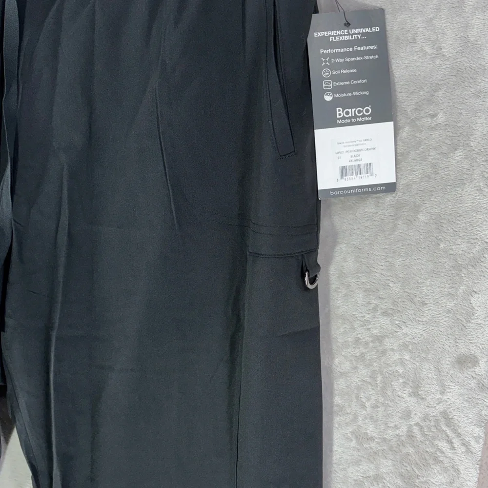 NWT--Grey's Anatomy Black Scrub Pant Spandex Stretch Size 4XL - Picture 5 of 9